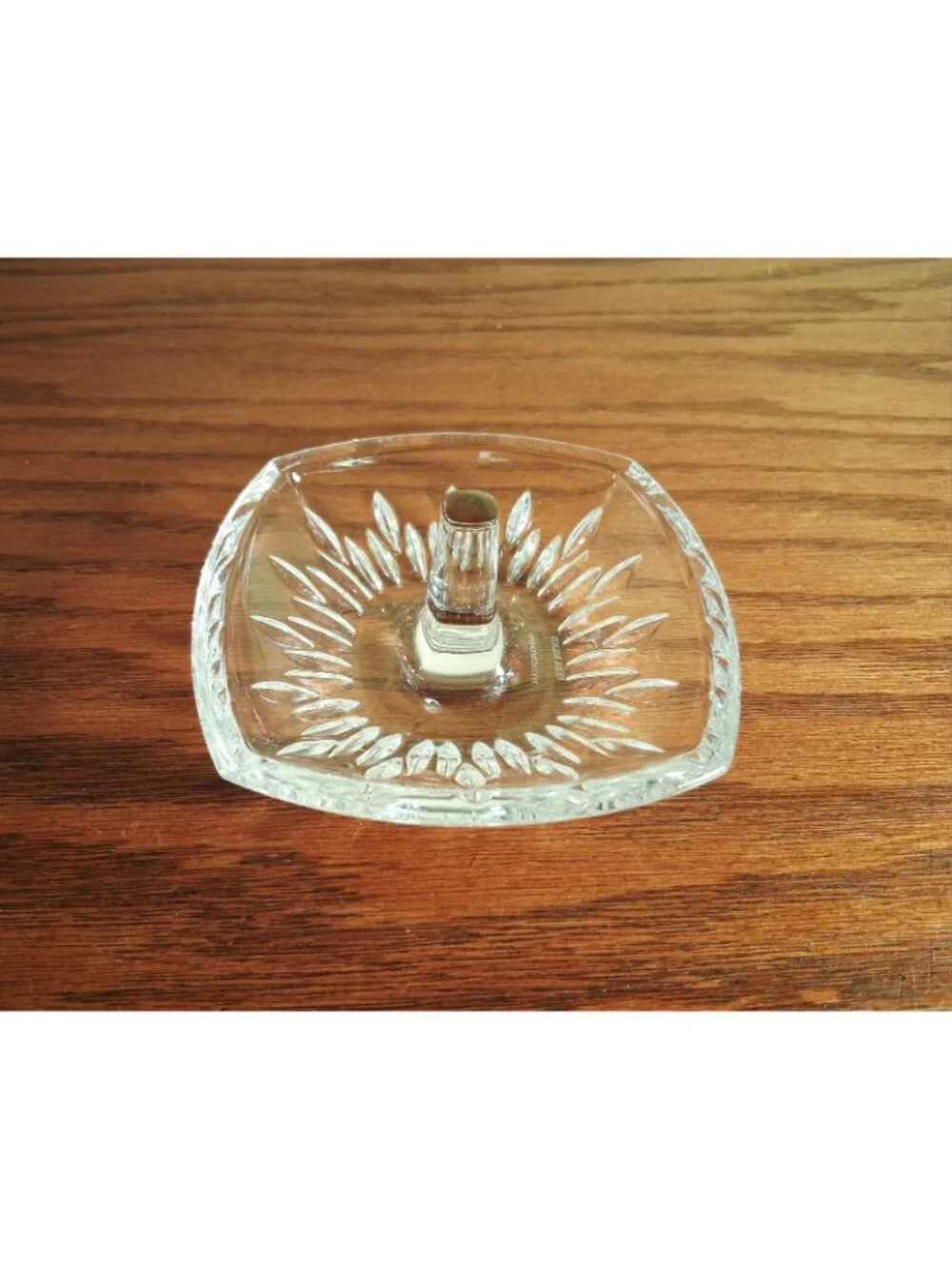 Ring Dish Holder By Vera Wang for Wedgwood Duchesse Square Crystal Vintage
